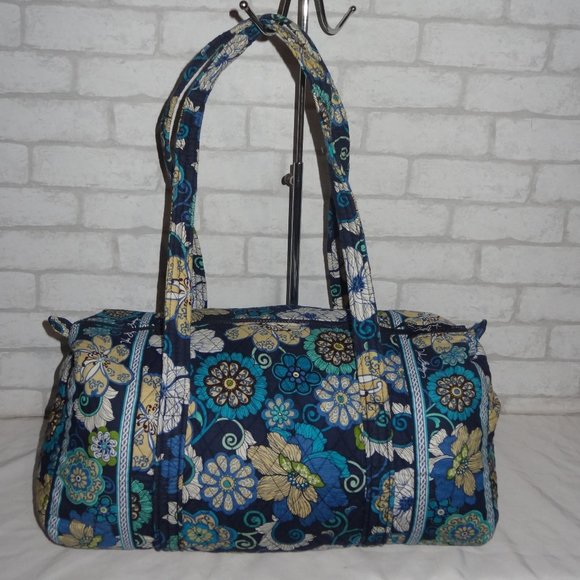 Vera Bradley Handbags - Vera Bradley Mod Floral Blue Duffel Travel Bag
